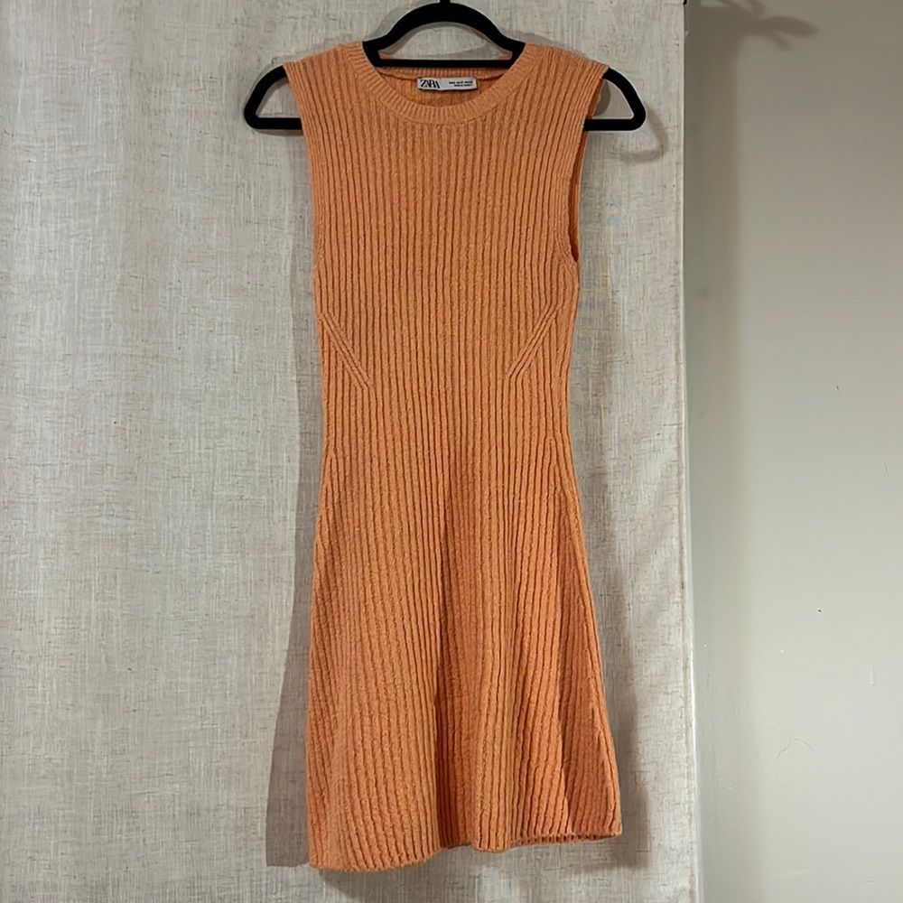 Zara Coral Orange Mini Dress